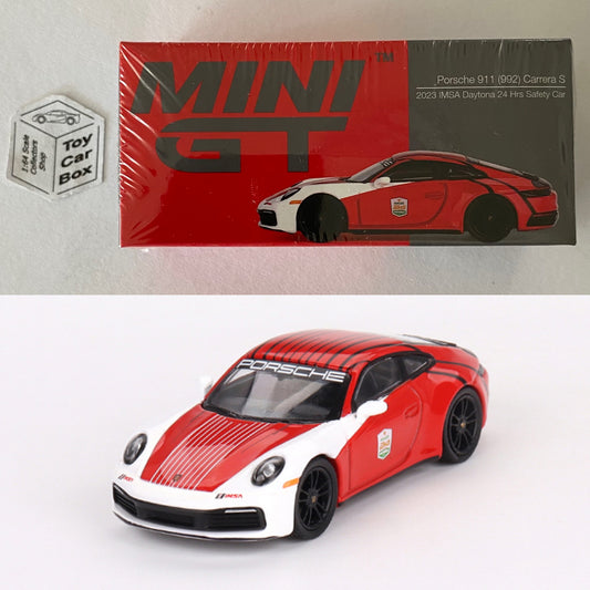Mini GT #699 - Porsche 911 Carrera S 992 (‘23 IMSA Daytona 24hr Safety Car) L33g