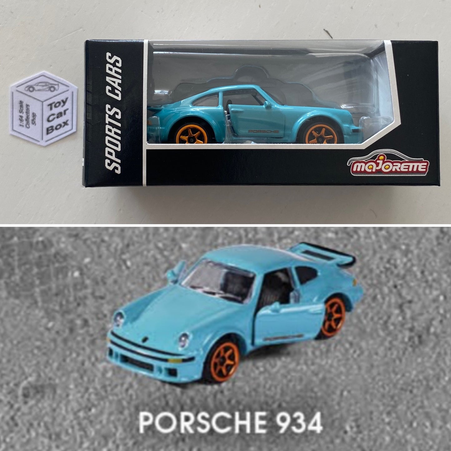 MAJORETTE - Porsche 934 (Blue - Sports Cars) 1/64 Scale* Opening Doors- D72