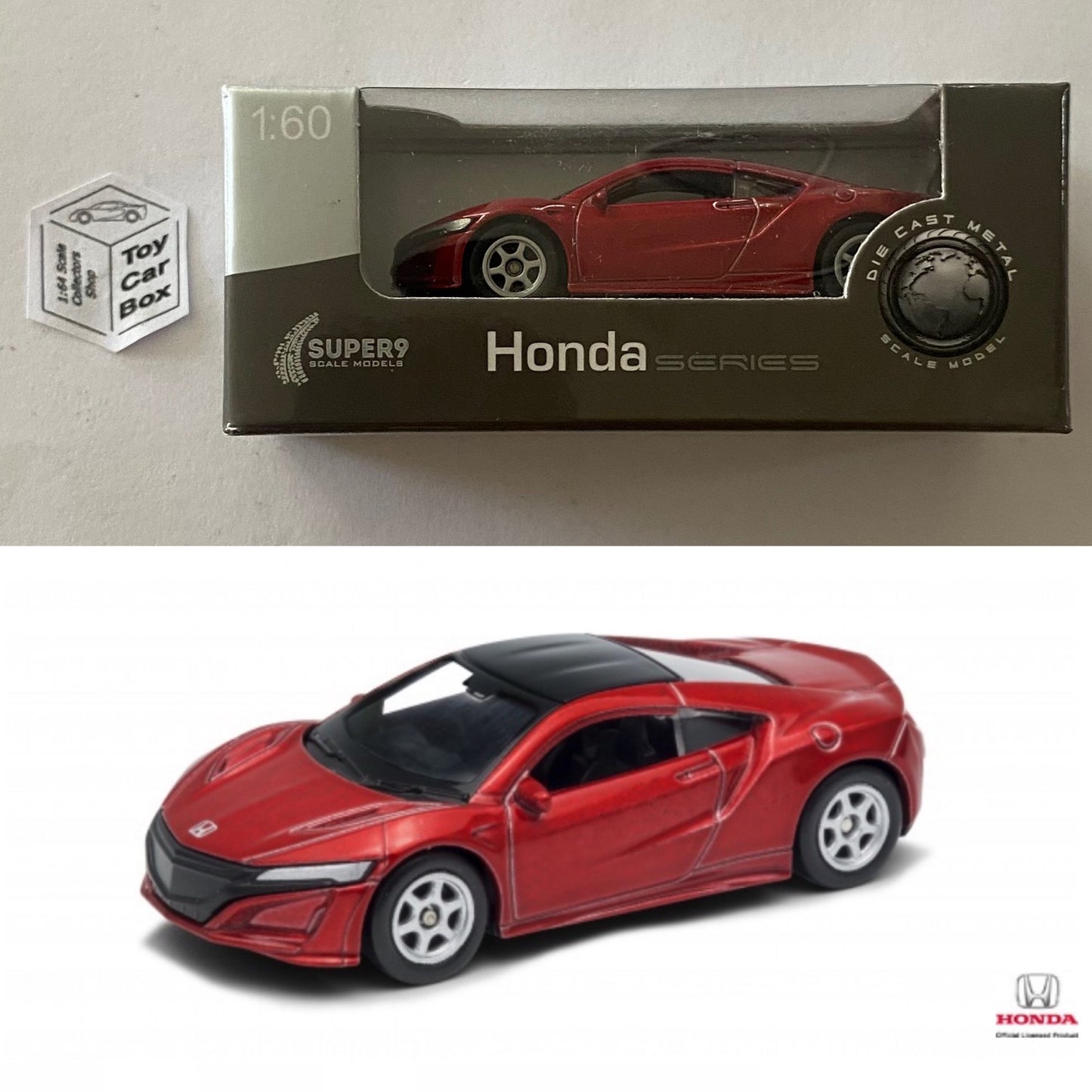 WELLY 1:60-64 - 2017 Honda NSX (Red - Boxed - See Notes) E01g