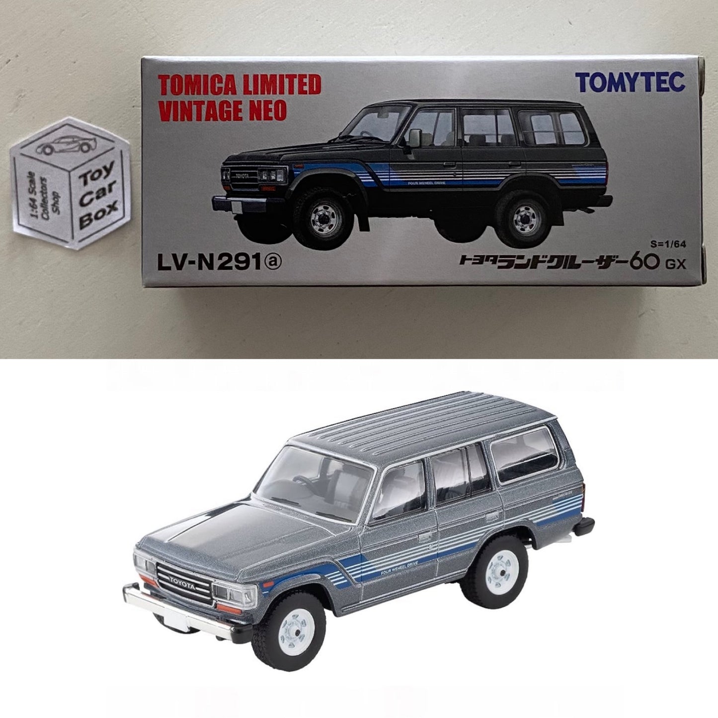 TOMICA Limited Vintage Neo - Toyota Land Cruiser 60 (Grey #LV-N291a) CE32