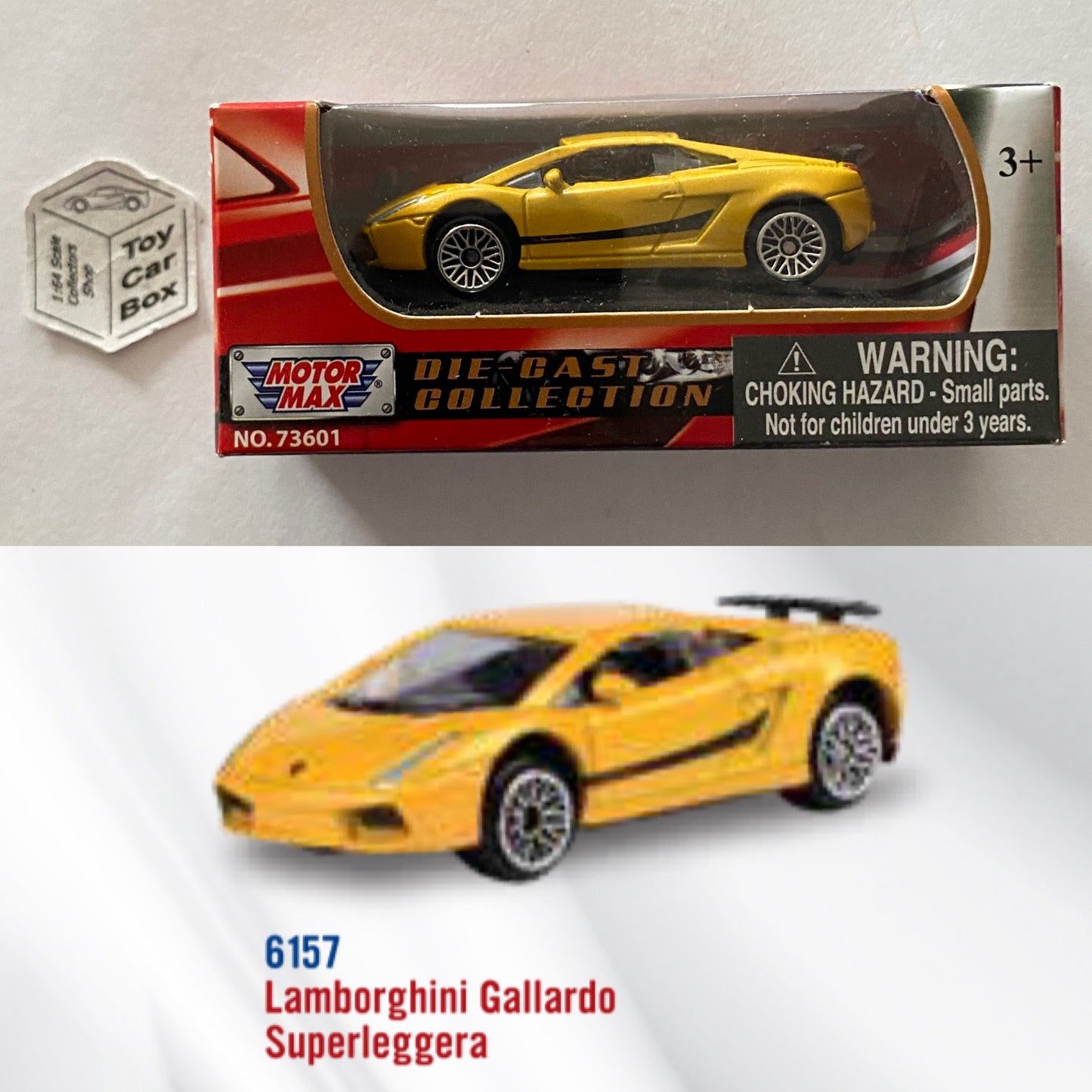 MOTORMAX - Lamborghini Gallardo Superleggera (Yellow - 3” Series / 1:64*) B48g