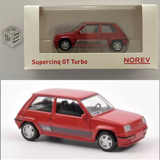 NOREV 1:43 Scale* - Renault 5 Supercinq GT Turbo (Red - Boxed Jet Car) O11g