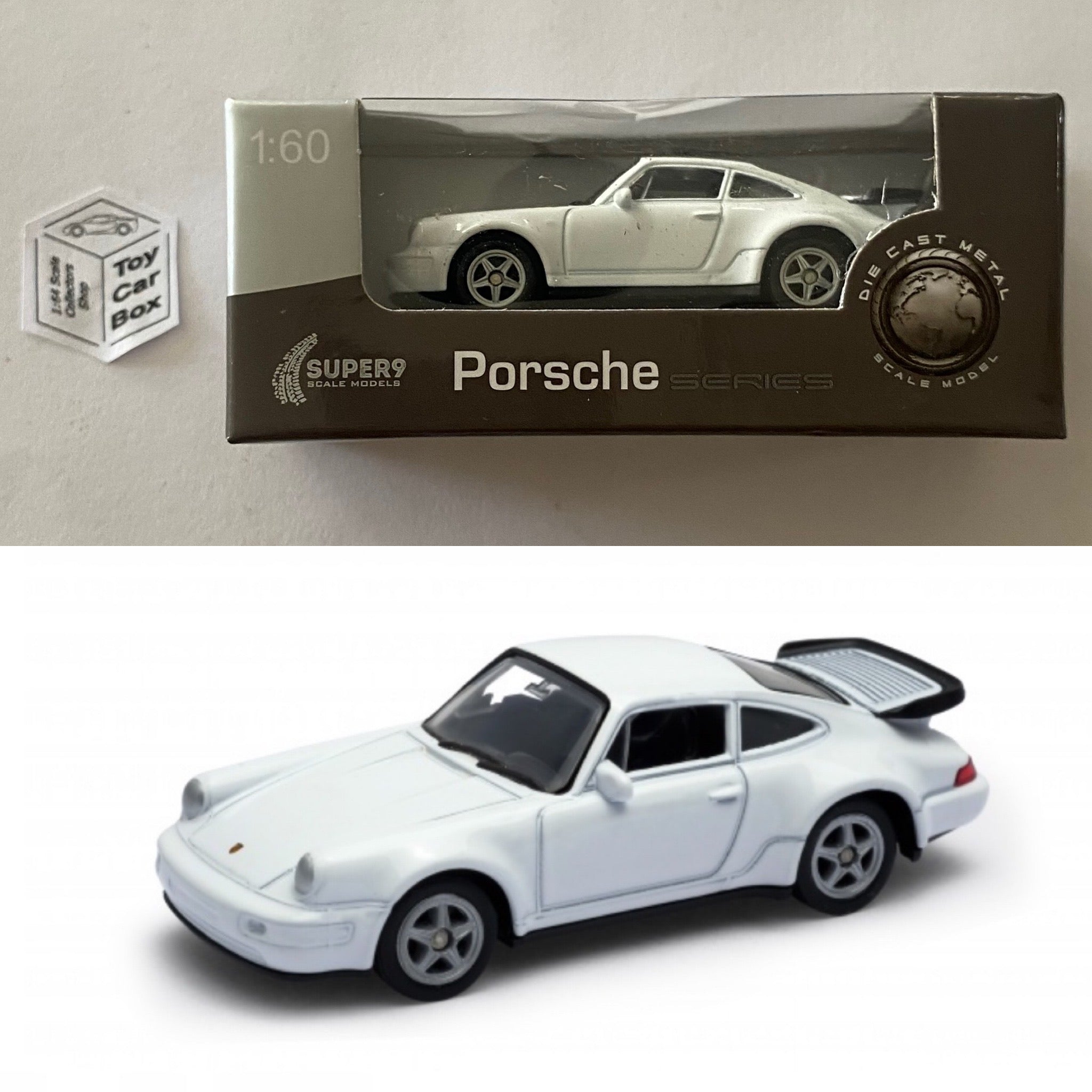 WELLY 1:60-64 - Porsche 964 (911) Turbo (White #52293 - Boxed