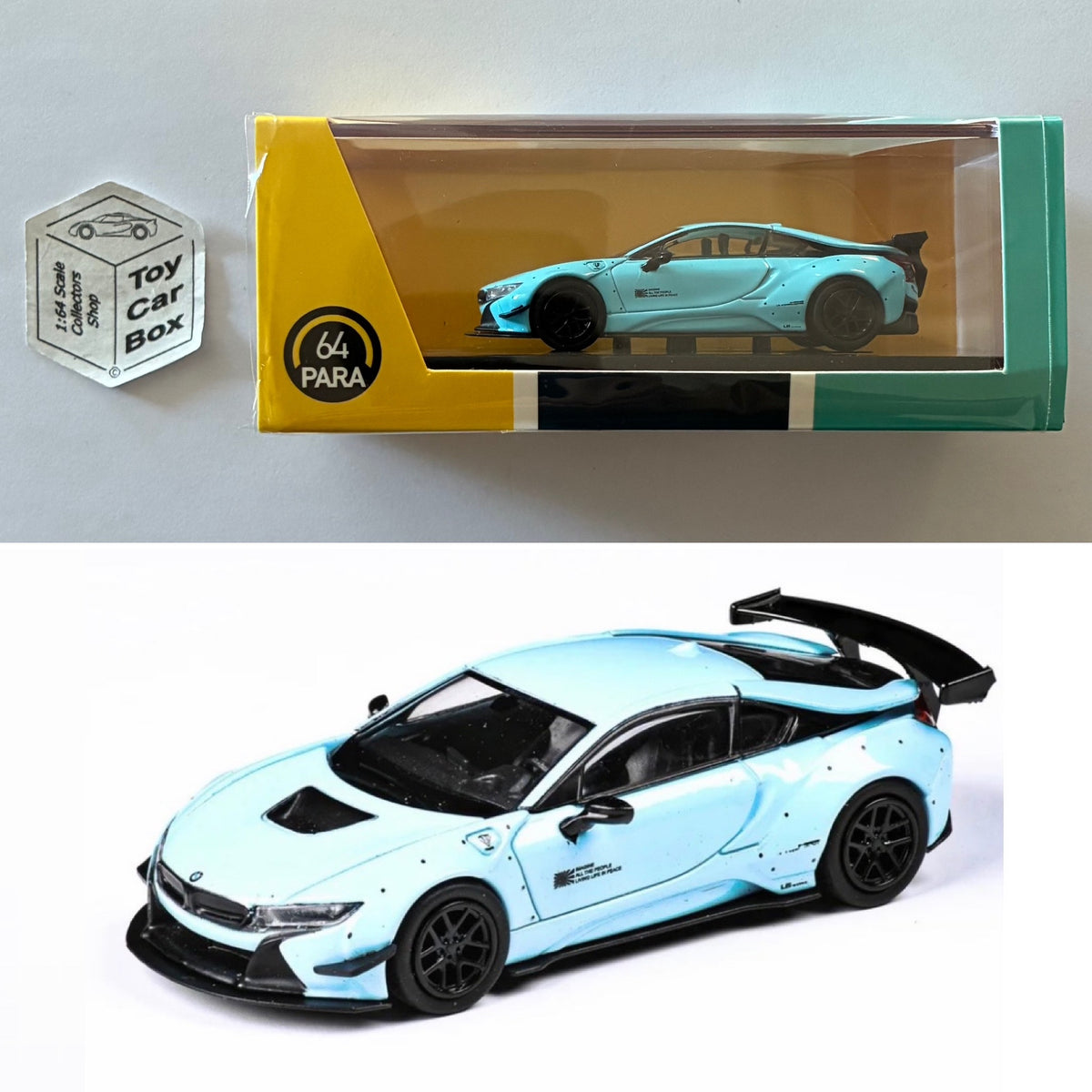 PARA64 - Liberty Walk BMW i8 Coupe (Light Blue - 1/64 Scale) P50g