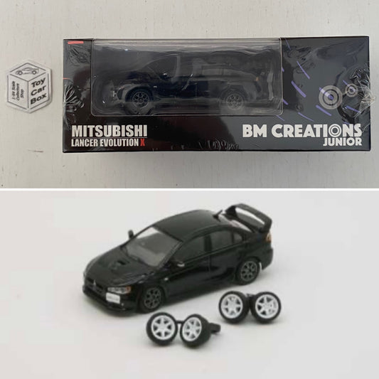 BM CREATIONS - Mitsubishi Lancer Evolution X (1:64 Scale - Black - RHD) N66