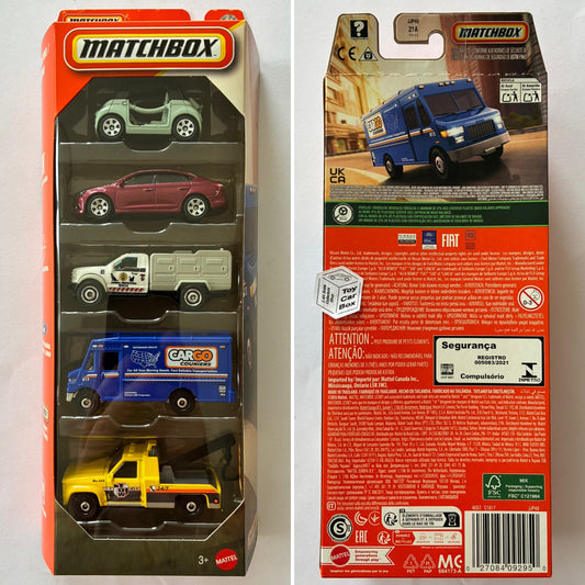 2026 MATCHBOX Metro 5 Pack (Fiat, Sentra, F150 Animal, Delivery & Wrecker) L49