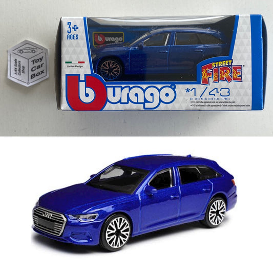 BBURAGO 1/43 - Audi A6 Avant (Blue - Street Fire - Boxed) E78