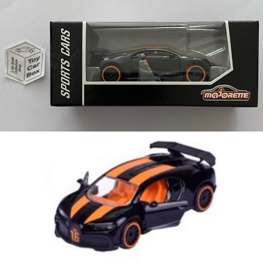 MAJORETTE - Bugatti Chiron (Black - Sports Cars Box) 1/64 Scale* - D72