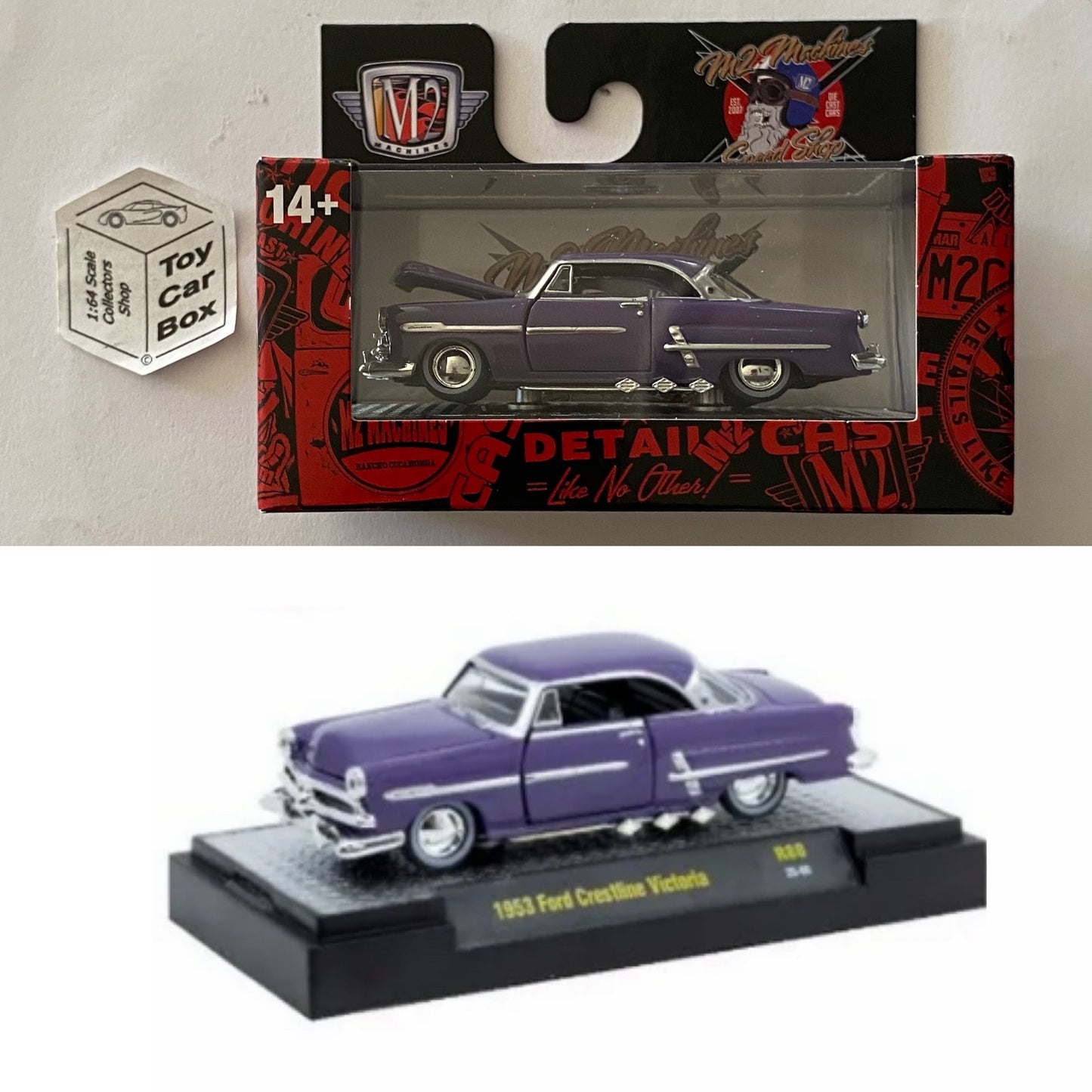 M2 MACHINES - 1953 Ford Crestline Victoria (Purple - Detroit Muscle R88) L92g