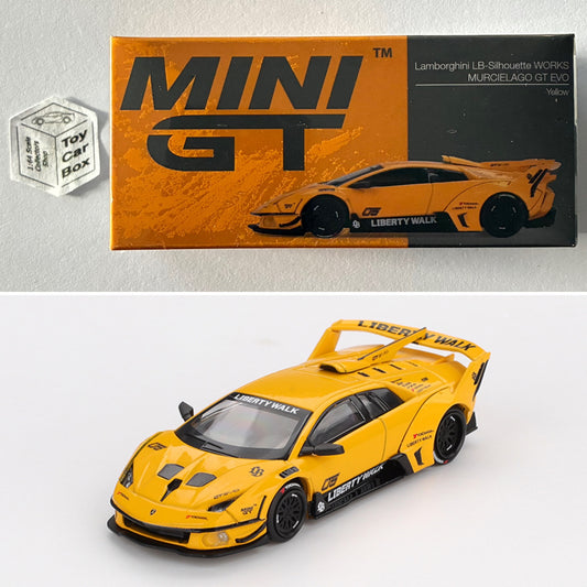 Mini GT #1135 - Lamborghini Murcielago LB-Silhouette Works (Yellow - 1/64) N50g