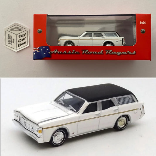 AUSSIE ROAD RAGERS - ‘70 Ford XW Falcon GS Fairmont Wagon (Sno White - 1:64) Q48