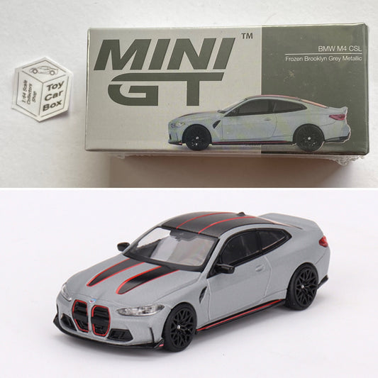 Mini GT #641 - BMW M4 CSL (Frozen Brooklyn Grey - 1/64 Scale Boxed) O32