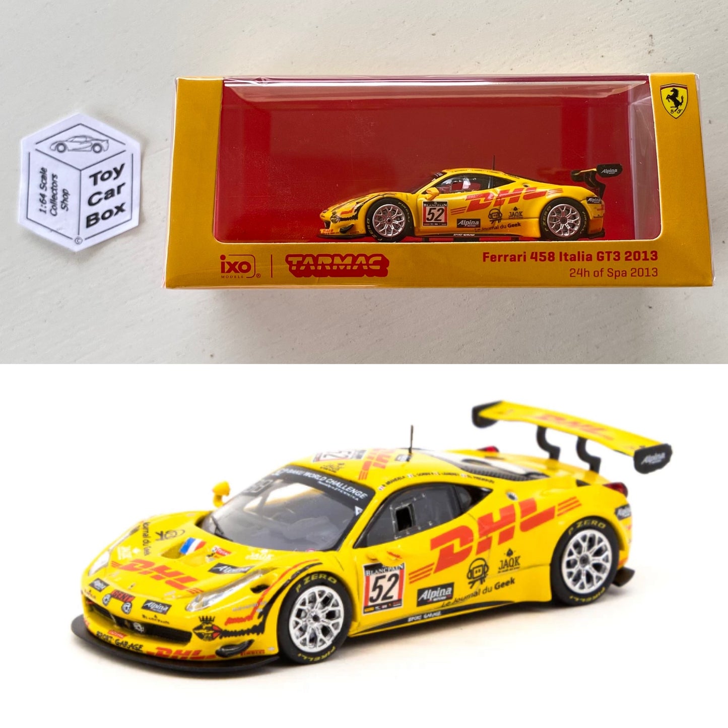 TARMAC - Ferrari 458 Italia GT3 (DHL 24h of Spa 2013 - 1/64 Scale) CE15