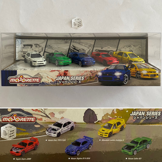 MAJORETTE Japan Gift Set (Supra, Civic, Skyline R34, Lancer Evo 9 & Cefiro) BD19