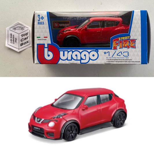 BBURAGO 1/43 - Nissan Juke R (Red - Street Fire - Boxed) E09g