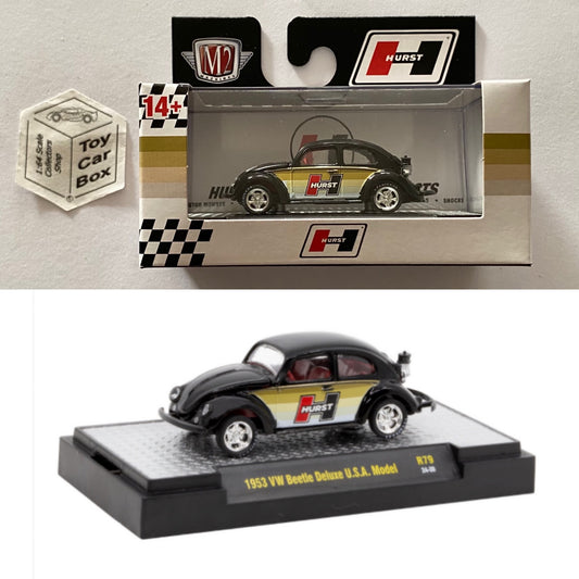 M2 MACHINES - 1953 VW Beetle Deluxe (Hurst - Detroit Muscle R79 - 1/64) L92g