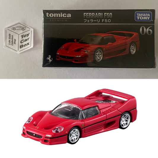 TOMICA Premium #06 - Ferrari F50 (Red - 1/62 Scale - Boxed) I00g