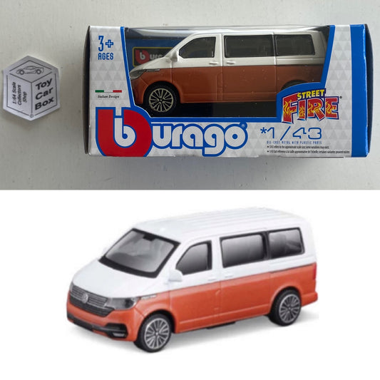 BBURAGO 1/43 - 2020 Volkswagen VW T6.1 Transporter (Street Fire - Boxed) E78