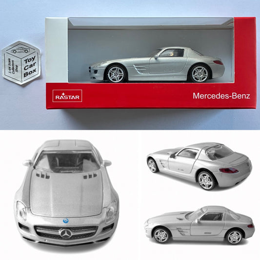 RASTAR 1/43 - Mercedes-Benz SLS AMG (Silver - Unopened Boxed) D55g