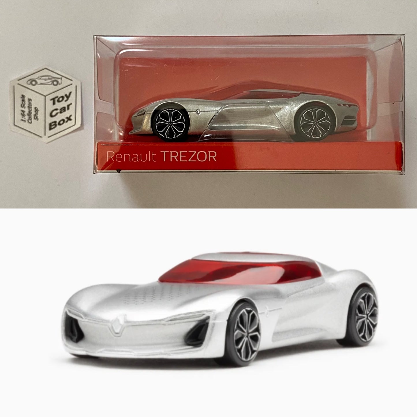 NOREV - Renault Trezor Concept (Silver - 1/64 Scale Boxed) F00g