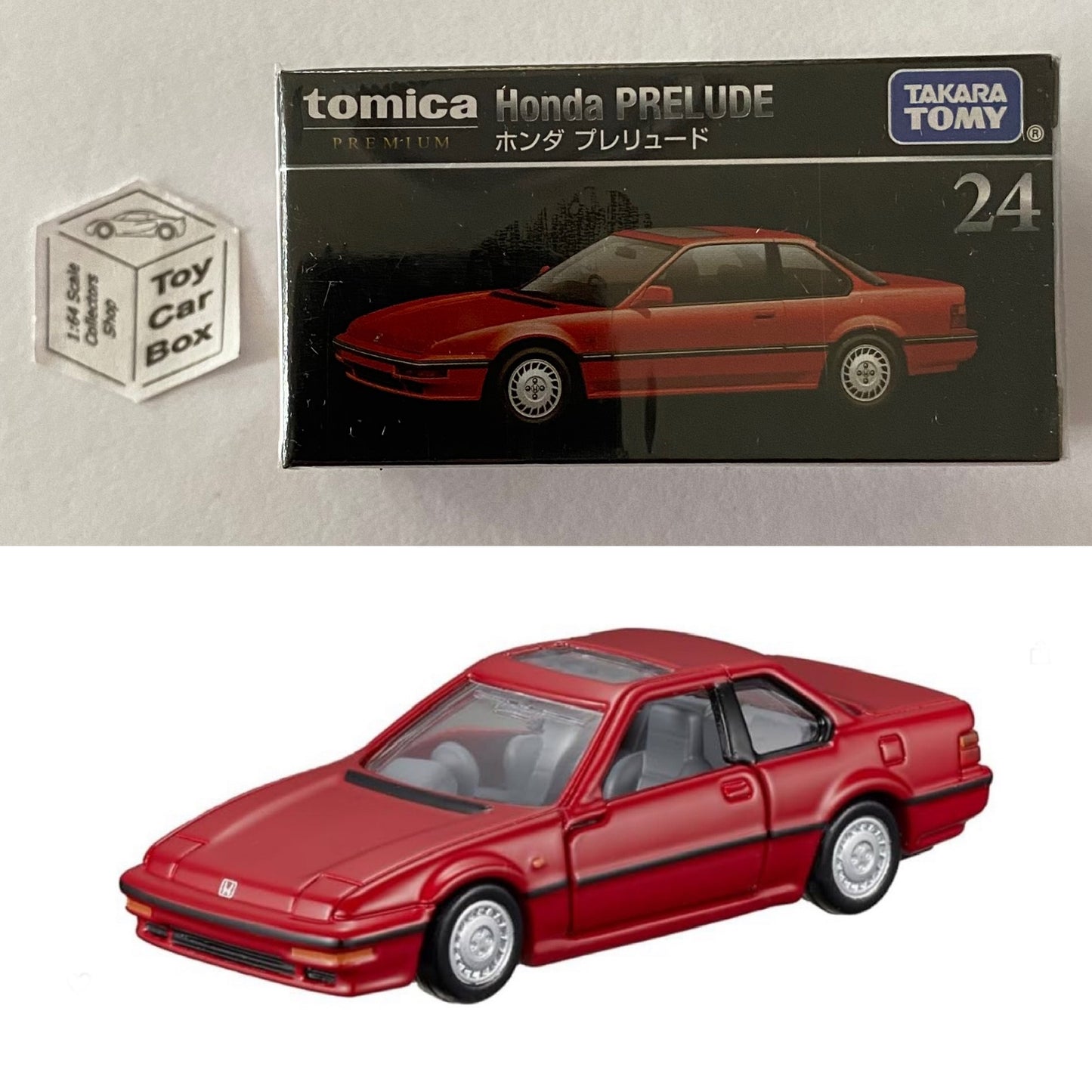 TOMICA Premium #24 - Honda Prelude (Red - 1/62 Scale) I87