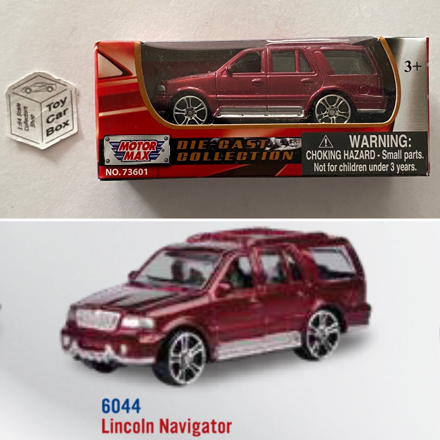 MOTORMAX - Lincoln Navigator (Red - 3” Series / 1:64* - Boxed) B48g