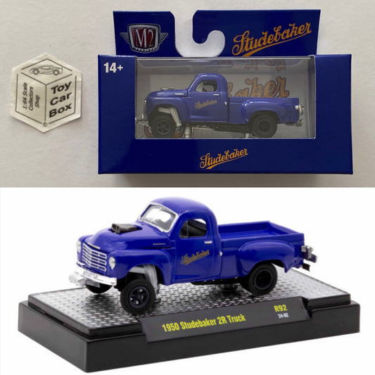 M2 MACHINES - 1950 Studebaker 2R Truck (Blue - Detroit Muscle R92 - 1:64) L92g