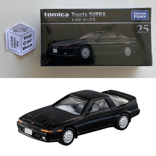 TOMICA Premium #25 - Toyota Supra (Black - 1/62 Scale - Sealed) I64g