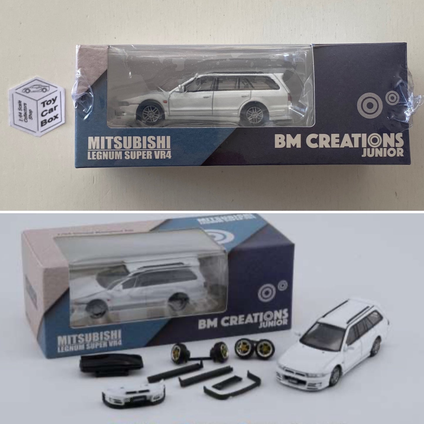 BM CREATIONS - Mitsubishi Legnum Super VR4 (1:64 Scale - White - RHD) N66