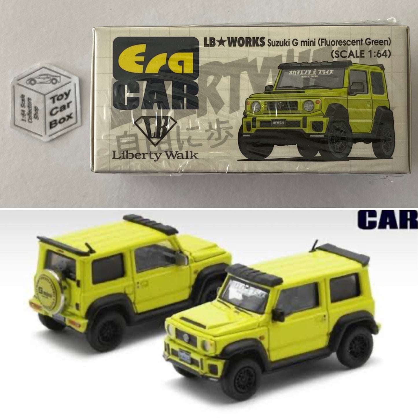 ERA CAR - Suzuki Jimny LB WORKS Mini G (1:64 Scale - Green - Boxed) K00g