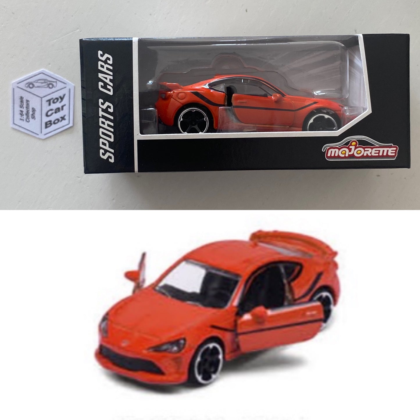 MAJORETTE - Toyota GT86 (Orange- Sports Cars Box) 1/64 Scale* - D72