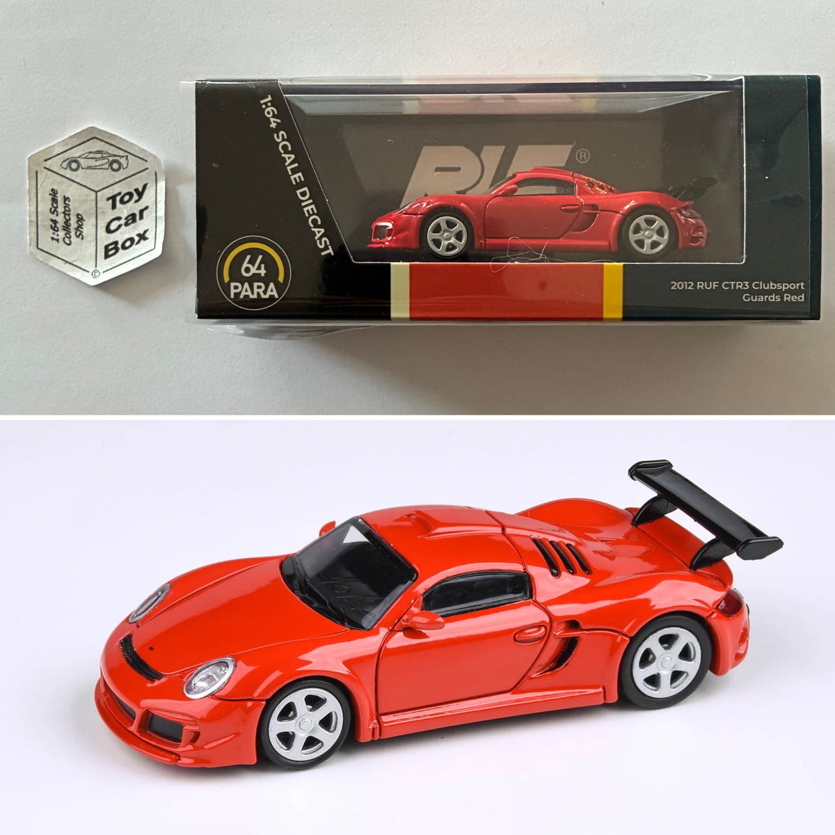 PARA64 - 2012 RUF CTR3 Clubsport (Guards Red - 1/64 Scale) P50g