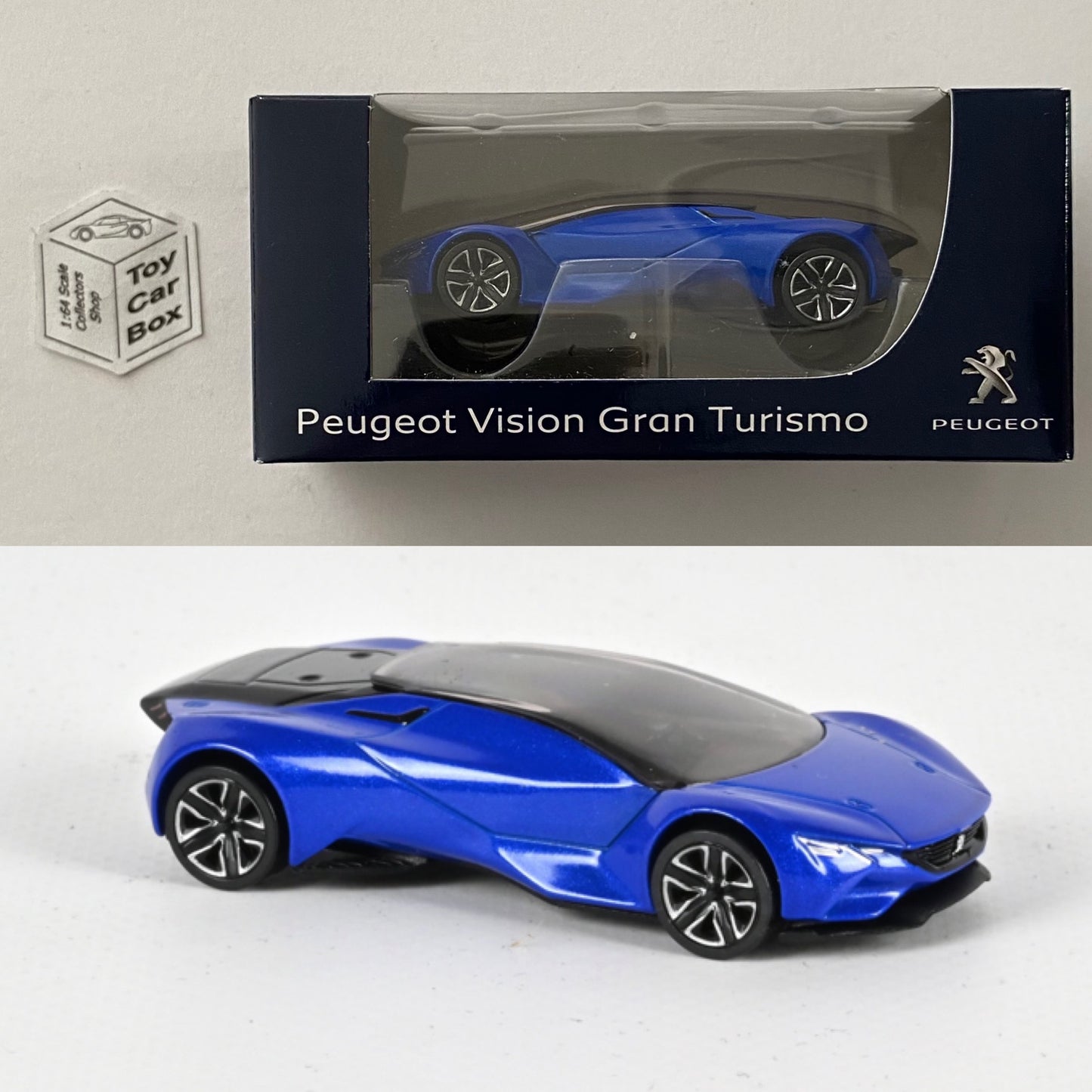 NOREV - 2015 Peugeot Vision GT Concept (Blue - 1:64 Scale - MiniJet Boxed) F22g