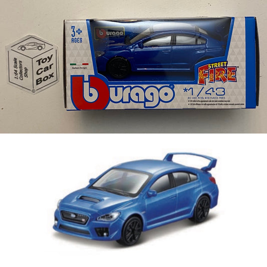 BBURAGO 1/43 - 2017 Subaru WRX STI (Blue - Street Fire - Boxed) E45