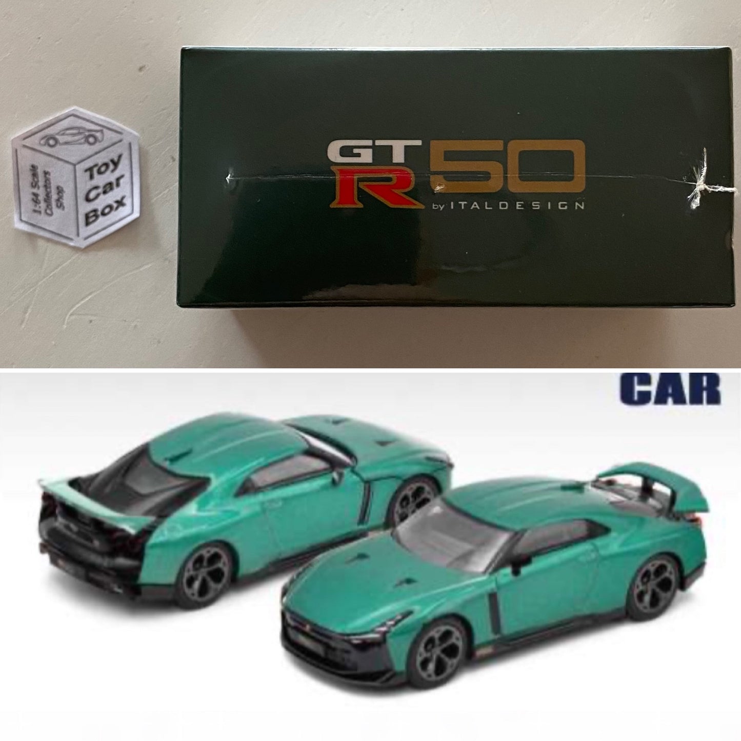 ERA CAR - Nissan GT-R50 By Italdesign (1:64 Scale - Green - Boxed) J92g