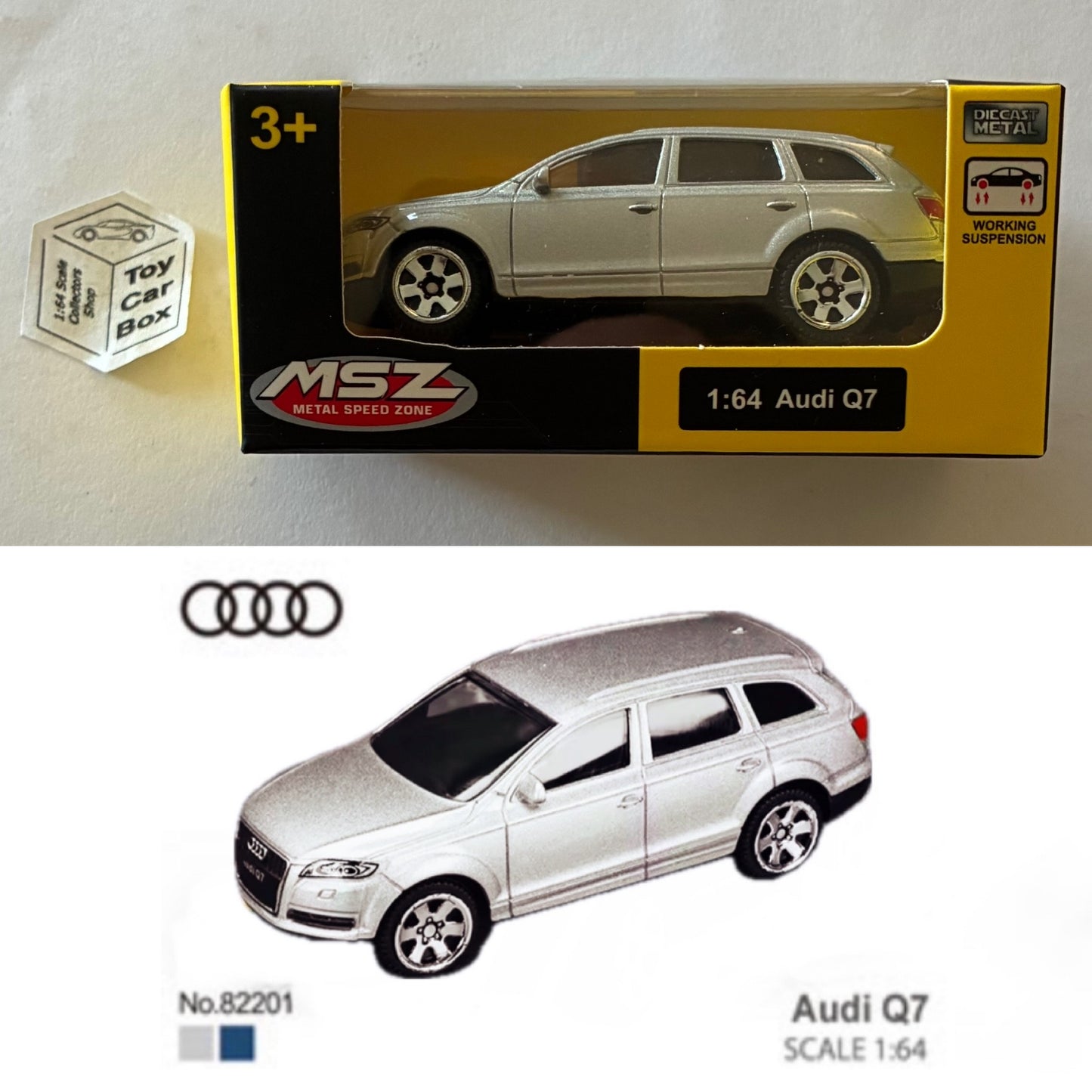 MSZ - Audi Q7 (Silver - 1/64 Scale* - Boxed) B49
