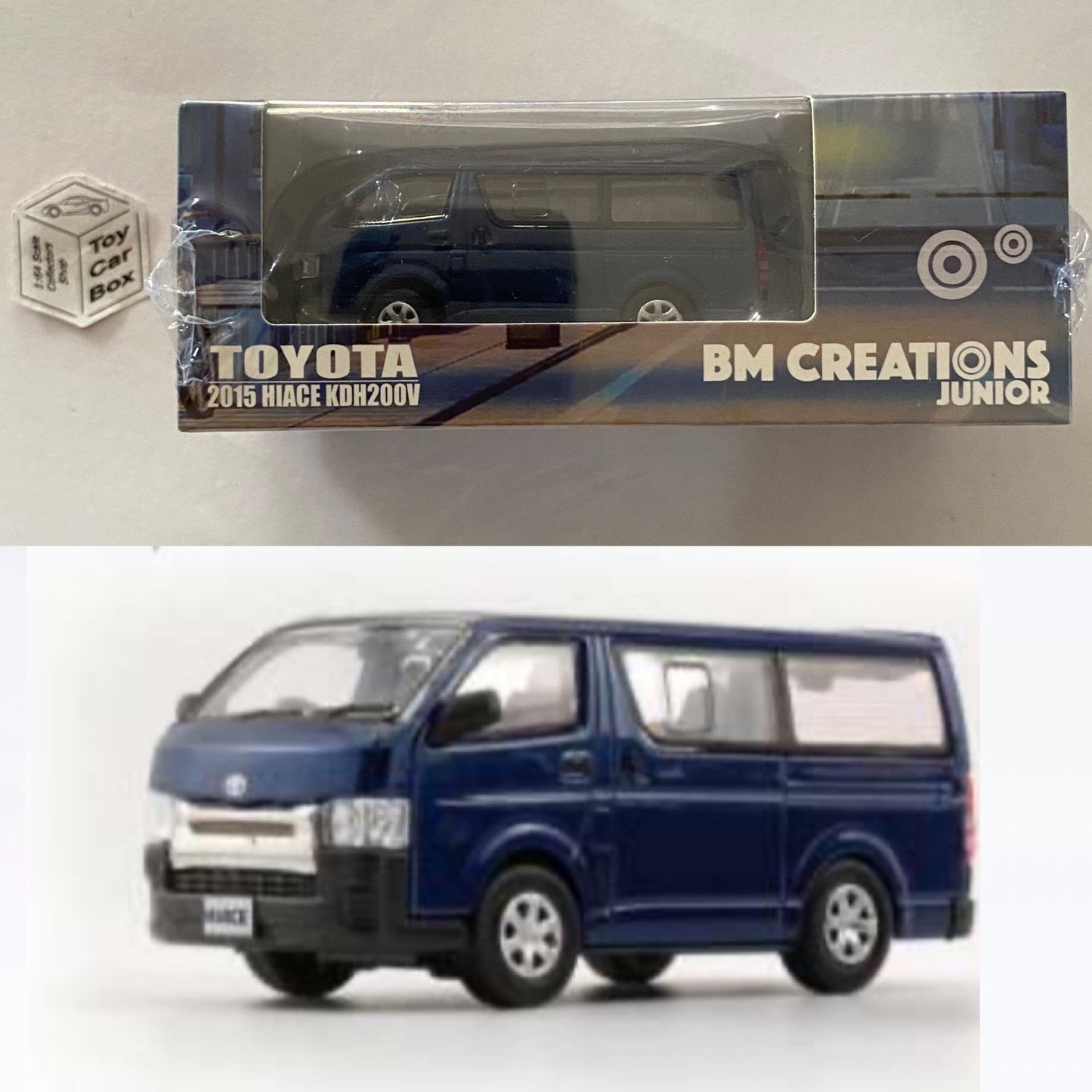 BM CREATIONS - Toyota Hiace - 2015 (1:64 Scale - Navy Blue - RHD) N75g