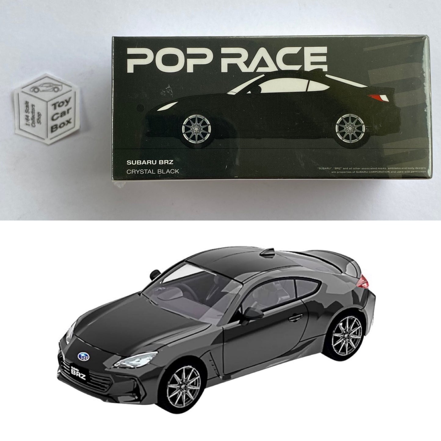 POP RACE - Subaru BRZ (1:64 Scale - Crystal Black #PR64-SBRZ-BK01 - Boxed) Q48