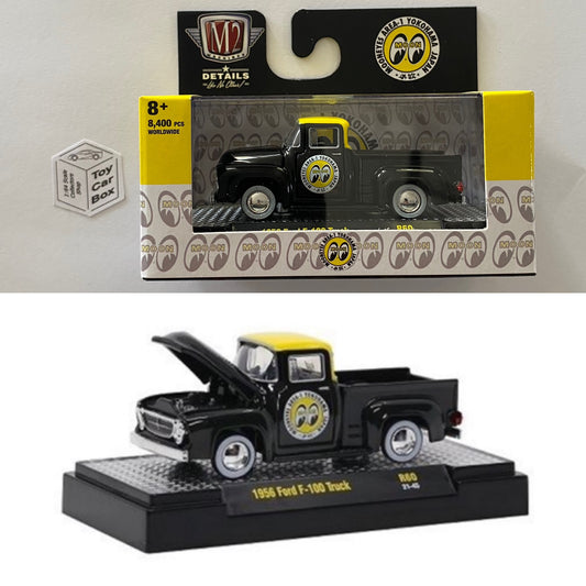 M2 MACHINES - 1956 Ford F100 Truck - Moon Eyes (Auto Muscle Gassers - 1/64) L05