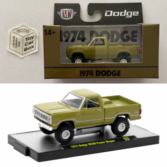 M2 MACHINES - 1974 Dodge W200 Power Wagon (Green - Detroit Muscle R92) L92g