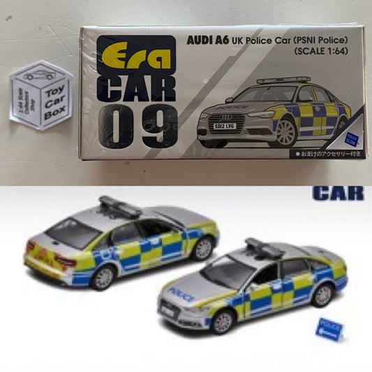 ERA CAR #09 - Audi A6 UK Police Car (1:64 Scale - Silver - Boxed) K00g