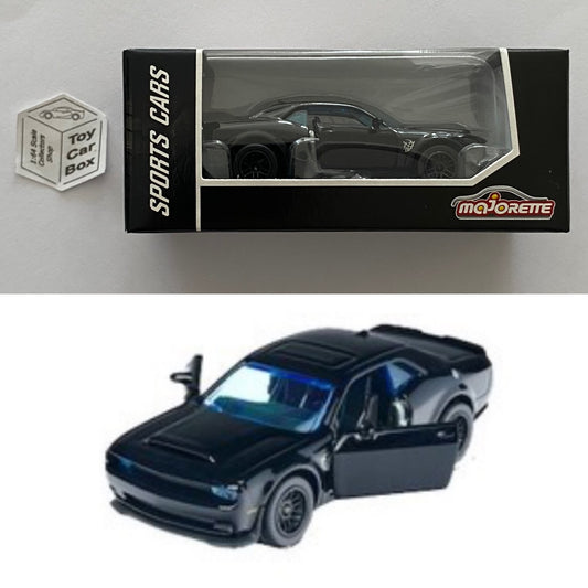 MAJORETTE - Dodge Challenger SRT (Black - Sports Cars Box) 1/64 Scale* - D72