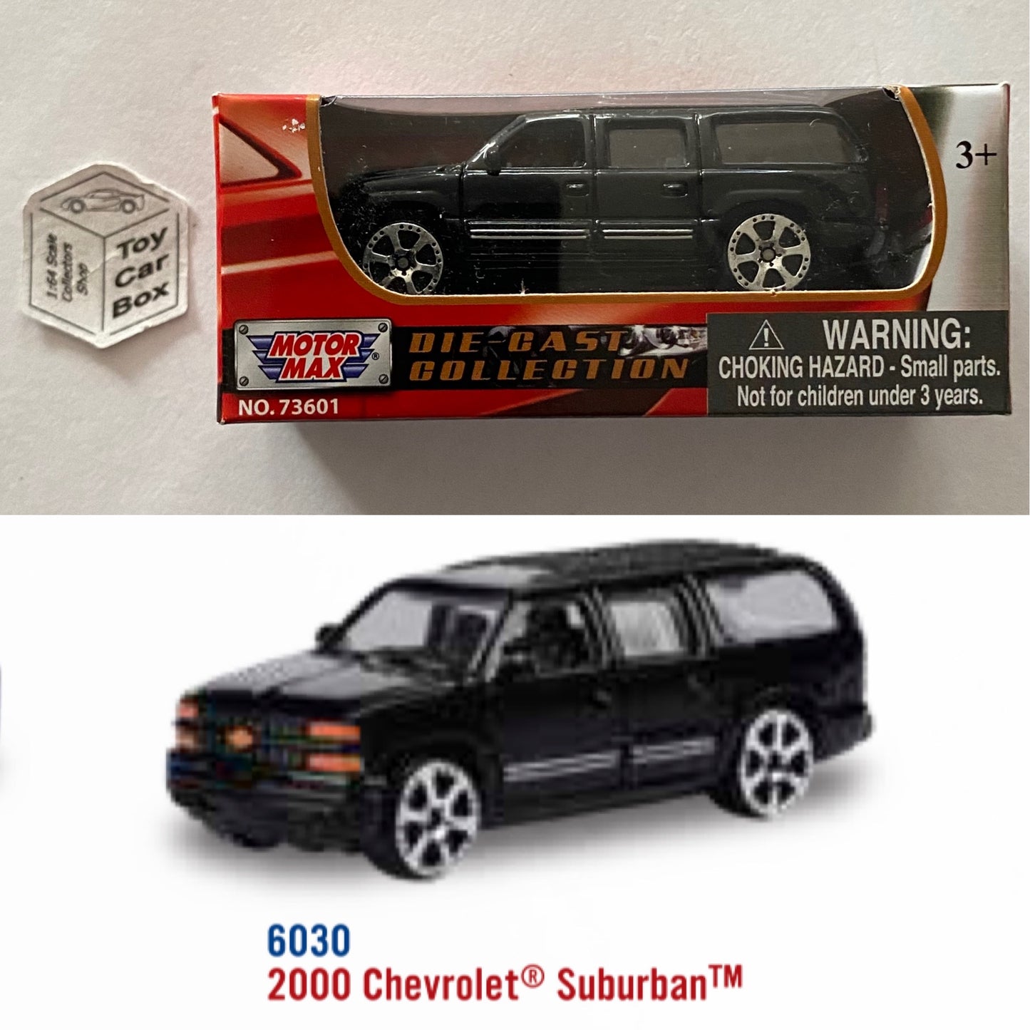 MOTORMAX - 2000 Chevy Suburban (Black - 3” Series / 1:64* - Boxed) B48g