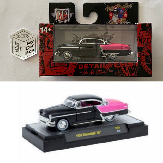 M2 MACHINES - 1953 Oldsmobile 98 (Black & Pink - Detroit Muscle R88 - 1:64) L92g