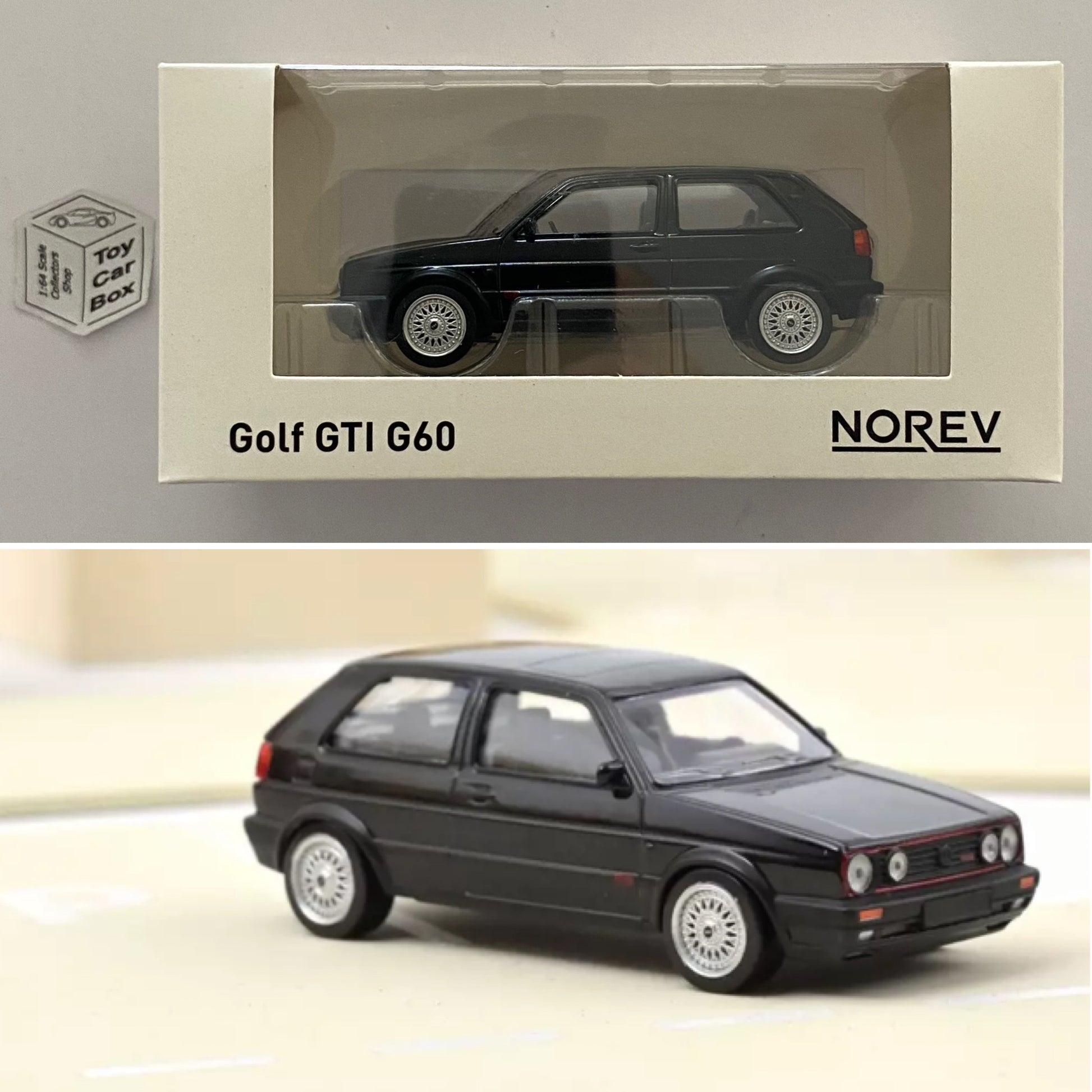 NOREV 1:43 Scale* 1990 Volkswagen VW Golf GTI (Black Boxed Jet Car) O11g