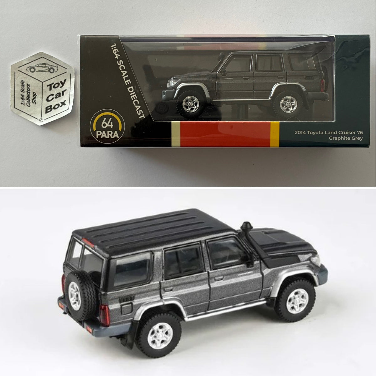 PARA64 - 2014 Toyota Land Cruiser 76 (Graphite Grey - 1/64 Scale) P50g