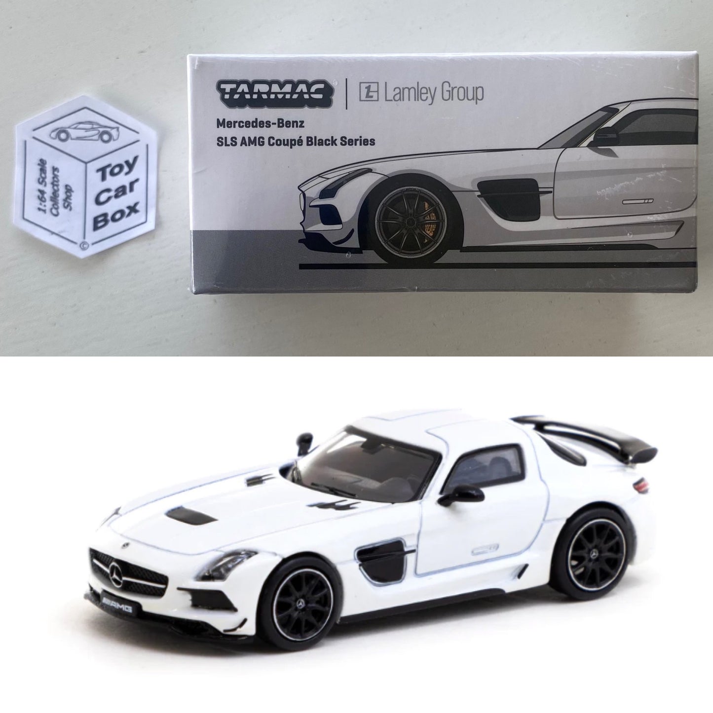 TARMAC - Mercedes-Benz SLS AMG Coupe Black Series (White 'Lamley' - 1/64 Scale) O35