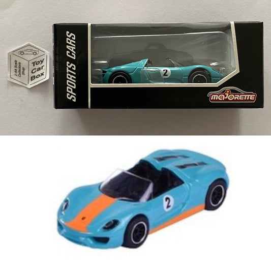 MAJORETTE - Porsche 918 Spyder (Blue - Sports Cars Box) 1/64 Scale* - D72