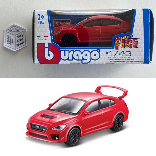 BBURAGO 1/43 - 2017 Subaru WRX STI (Red - Street Fire - Boxed) E78