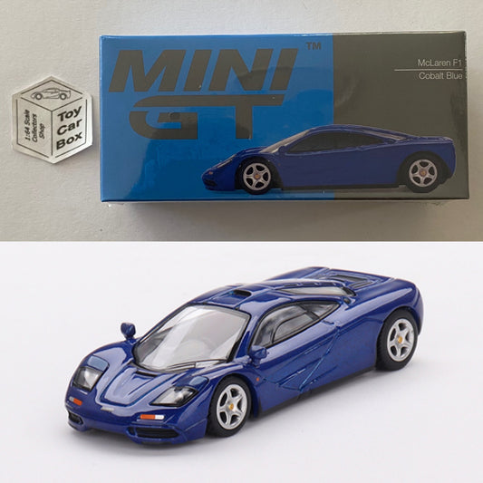 Mini GT #629 - McLaren F1 (Cobalt Blue - 1/64 Scale Boxed) L00g